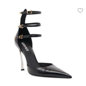 Versace Spiked Pin Point Pumps Black Women’s.